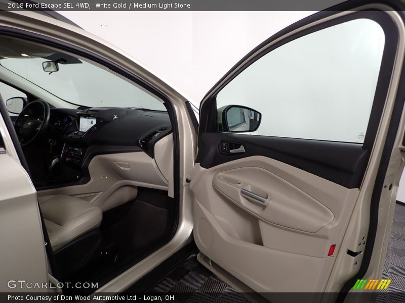 White Gold / Medium Light Stone 2018 Ford Escape SEL 4WD