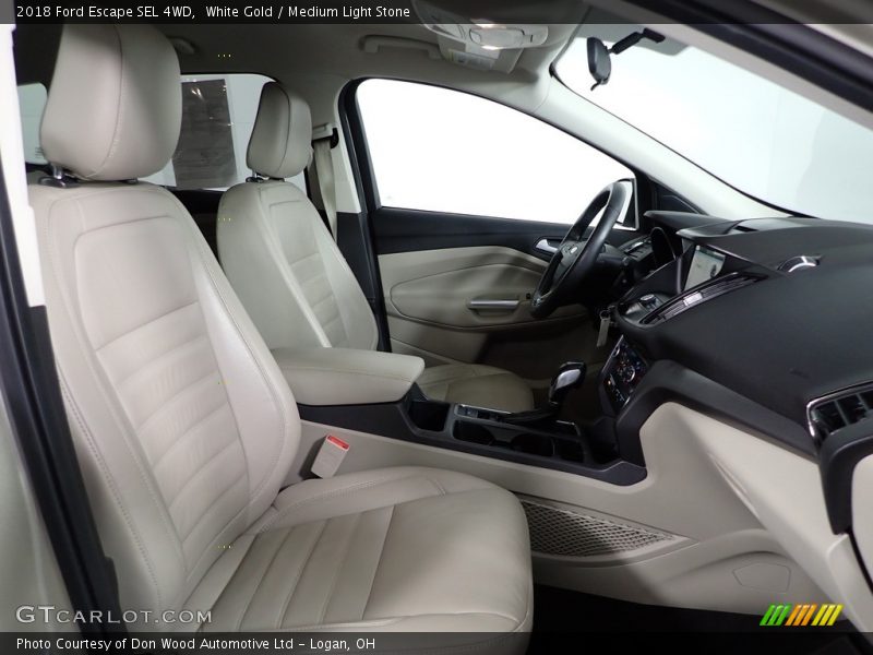 White Gold / Medium Light Stone 2018 Ford Escape SEL 4WD