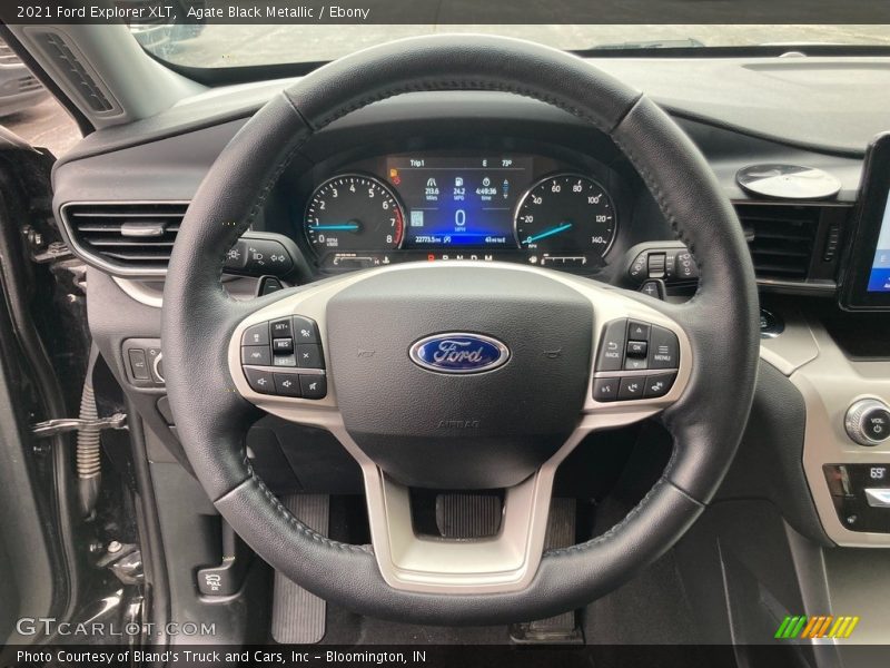 Agate Black Metallic / Ebony 2021 Ford Explorer XLT
