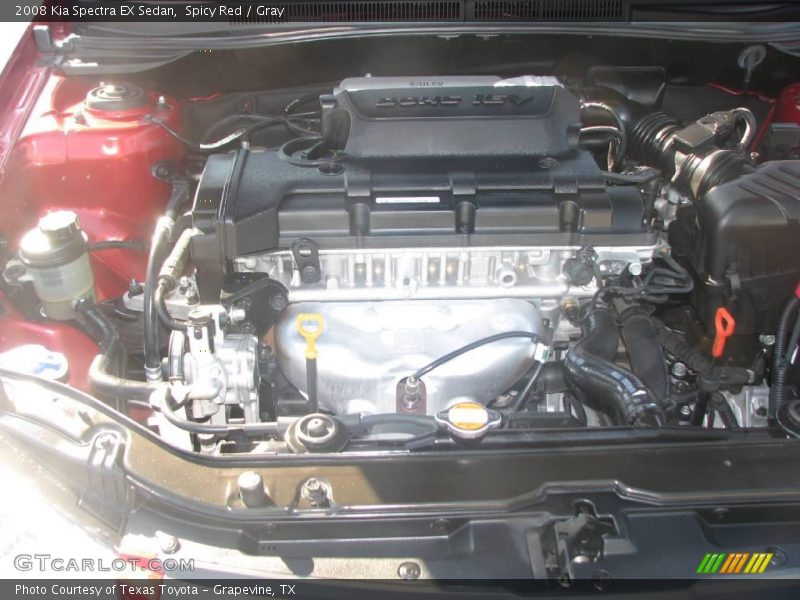 Spicy Red / Gray 2008 Kia Spectra EX Sedan