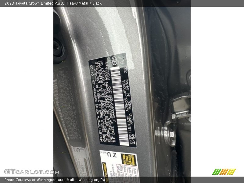 2023 Crown Limited AWD Heavy Metal Color Code 1L5