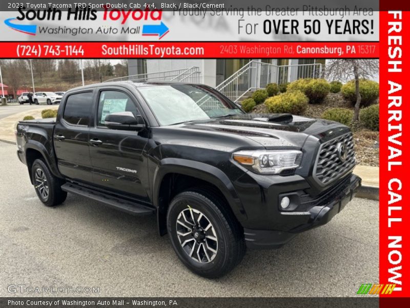 Black / Black/Cement 2023 Toyota Tacoma TRD Sport Double Cab 4x4