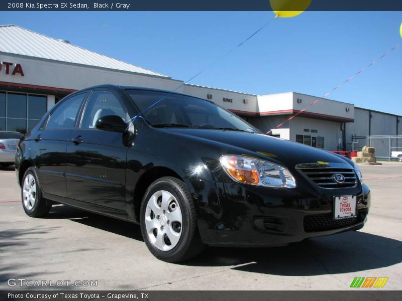 Black / Gray 2008 Kia Spectra EX Sedan