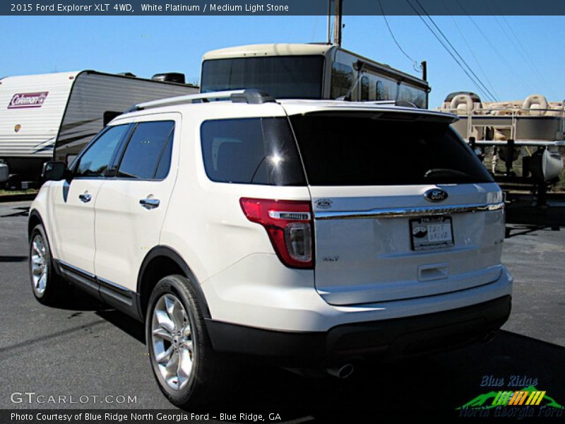 White Platinum / Medium Light Stone 2015 Ford Explorer XLT 4WD