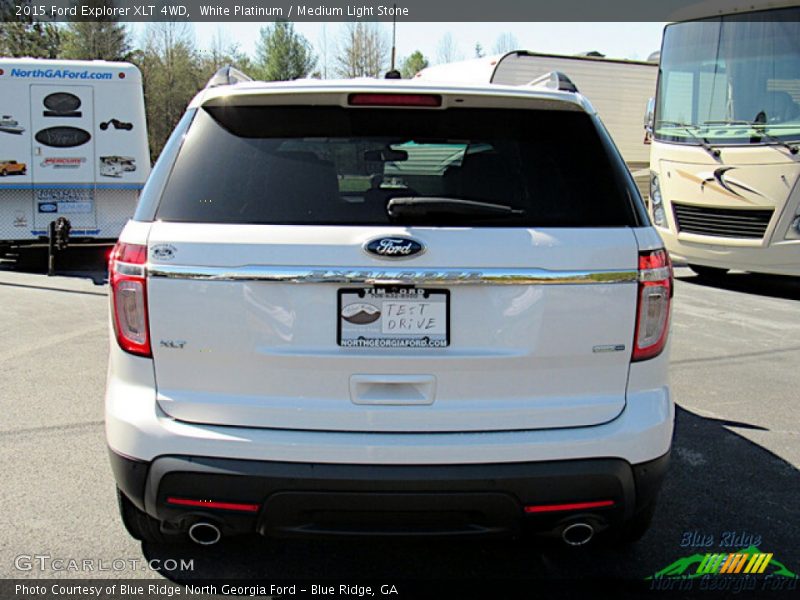 White Platinum / Medium Light Stone 2015 Ford Explorer XLT 4WD