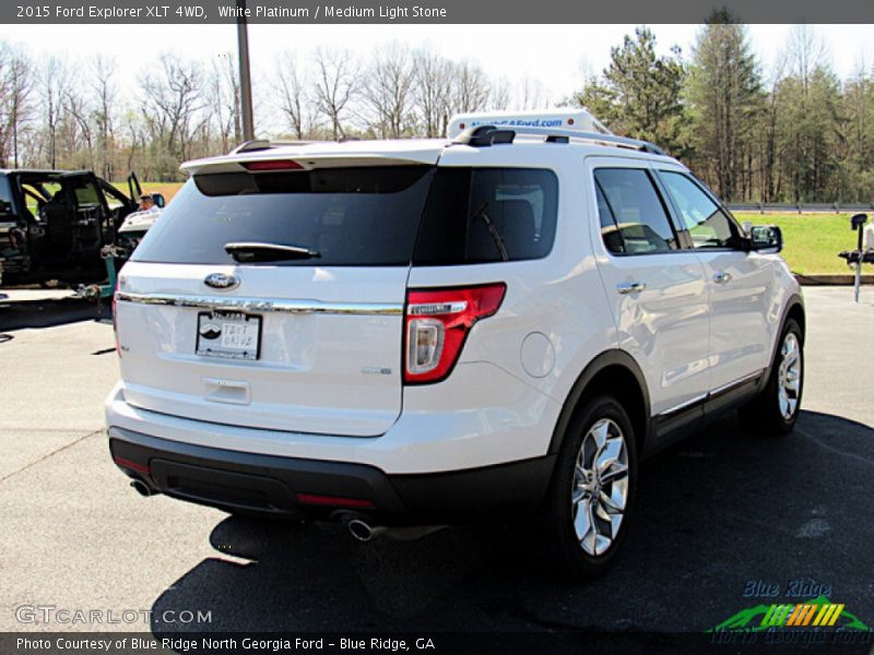 White Platinum / Medium Light Stone 2015 Ford Explorer XLT 4WD