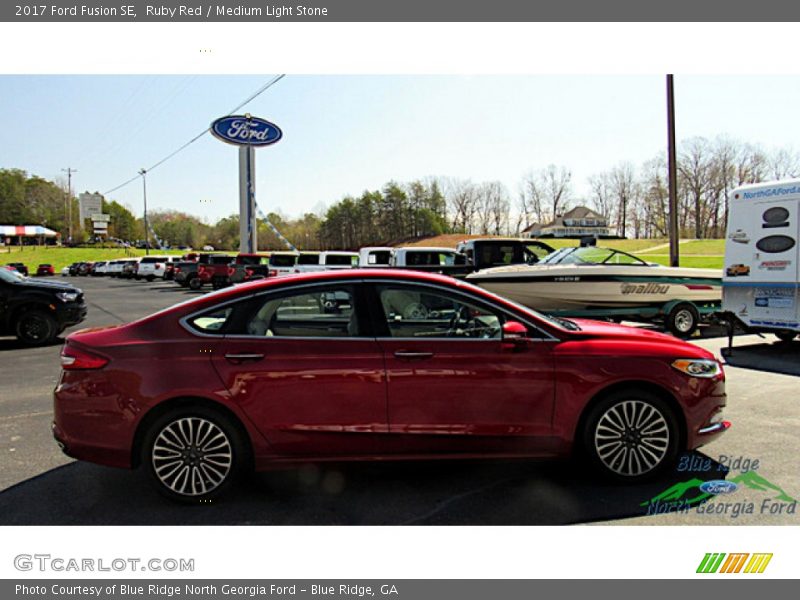 Ruby Red / Medium Light Stone 2017 Ford Fusion SE