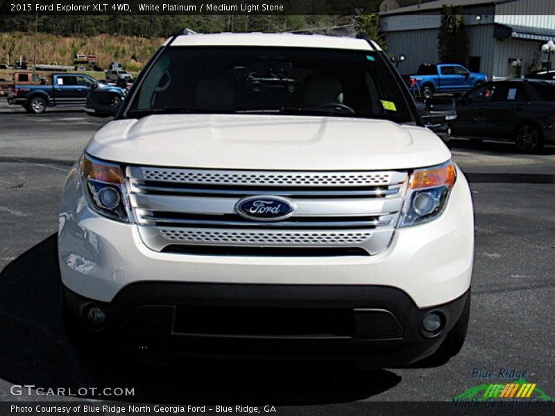 White Platinum / Medium Light Stone 2015 Ford Explorer XLT 4WD