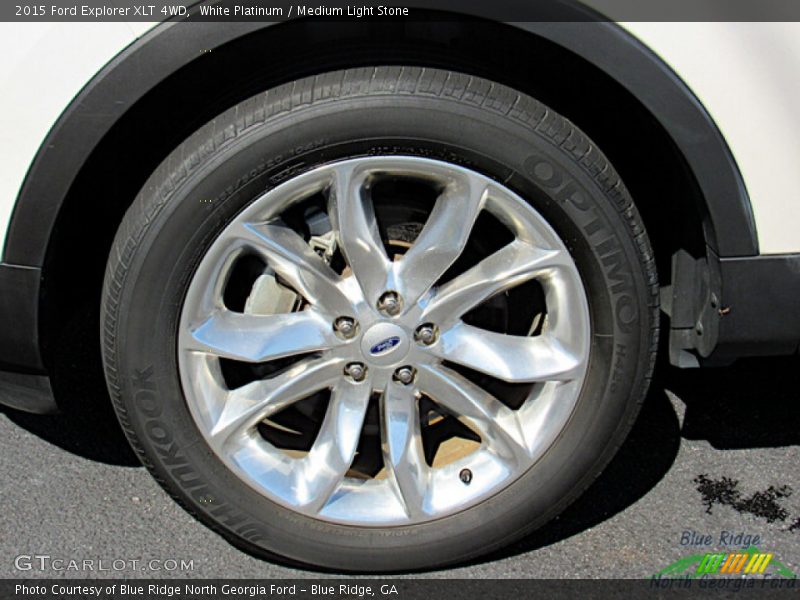 White Platinum / Medium Light Stone 2015 Ford Explorer XLT 4WD
