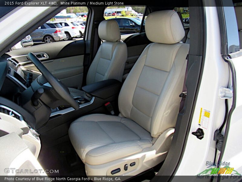 White Platinum / Medium Light Stone 2015 Ford Explorer XLT 4WD