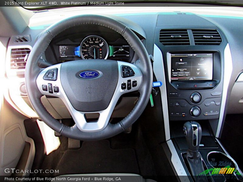White Platinum / Medium Light Stone 2015 Ford Explorer XLT 4WD