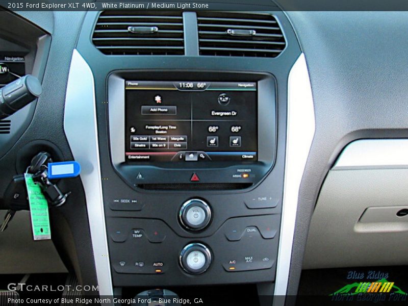 White Platinum / Medium Light Stone 2015 Ford Explorer XLT 4WD