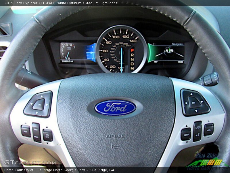 White Platinum / Medium Light Stone 2015 Ford Explorer XLT 4WD