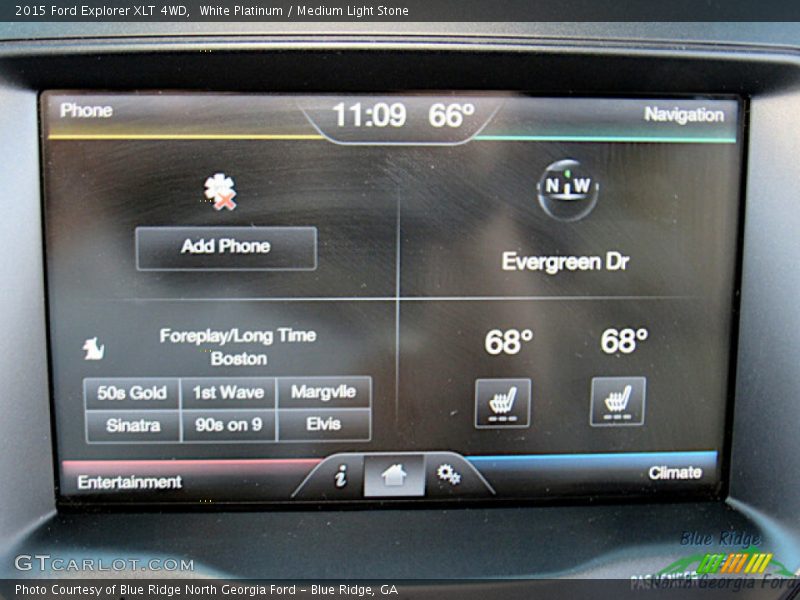 White Platinum / Medium Light Stone 2015 Ford Explorer XLT 4WD
