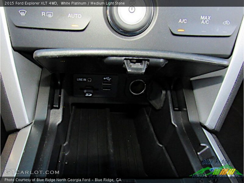 White Platinum / Medium Light Stone 2015 Ford Explorer XLT 4WD