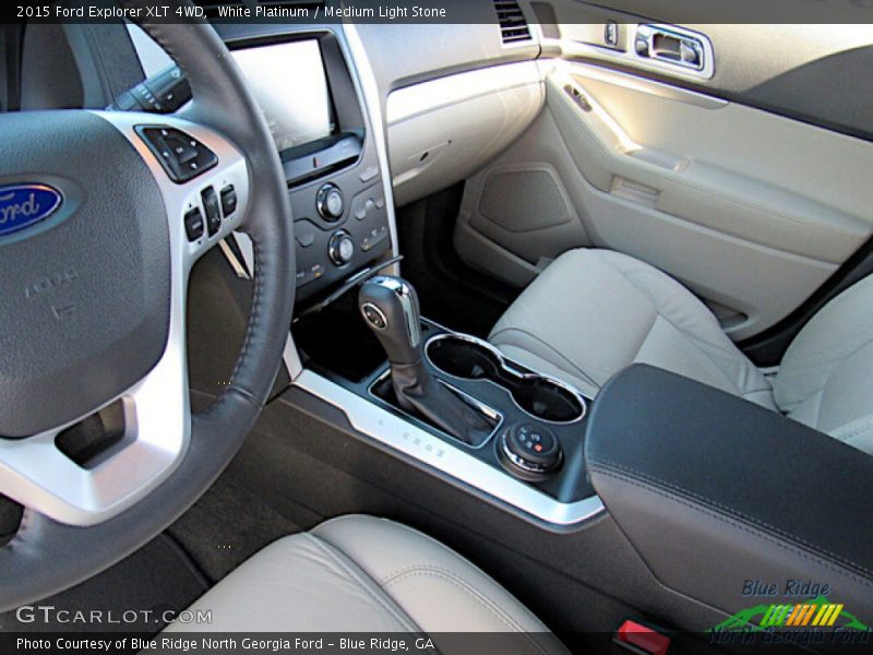 White Platinum / Medium Light Stone 2015 Ford Explorer XLT 4WD