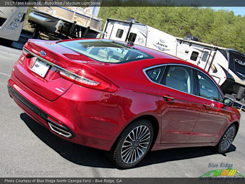 Ruby Red / Medium Light Stone 2017 Ford Fusion SE