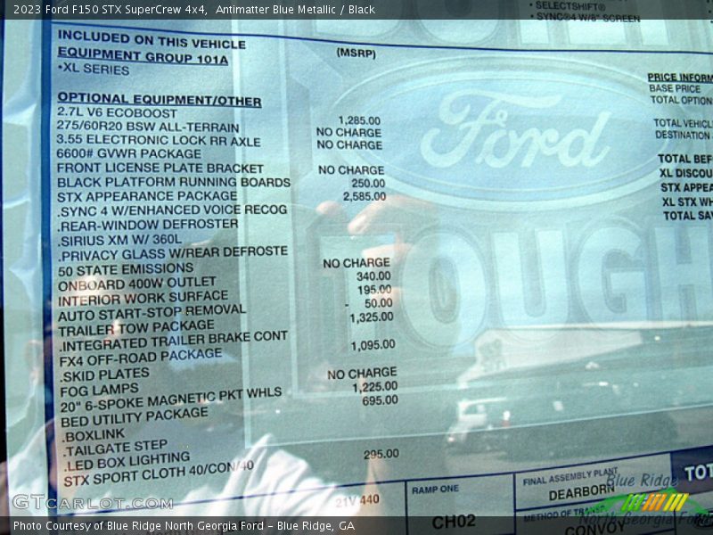 Antimatter Blue Metallic / Black 2023 Ford F150 STX SuperCrew 4x4