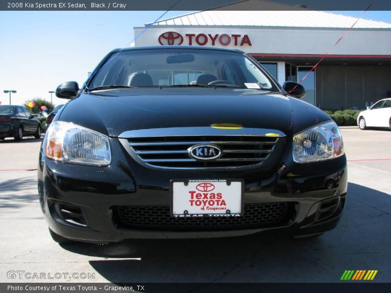 Black / Gray 2008 Kia Spectra EX Sedan