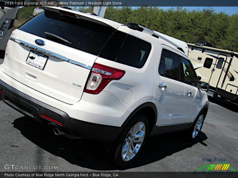 White Platinum / Medium Light Stone 2015 Ford Explorer XLT 4WD