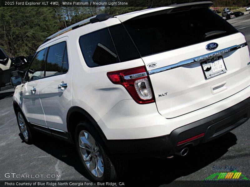 White Platinum / Medium Light Stone 2015 Ford Explorer XLT 4WD