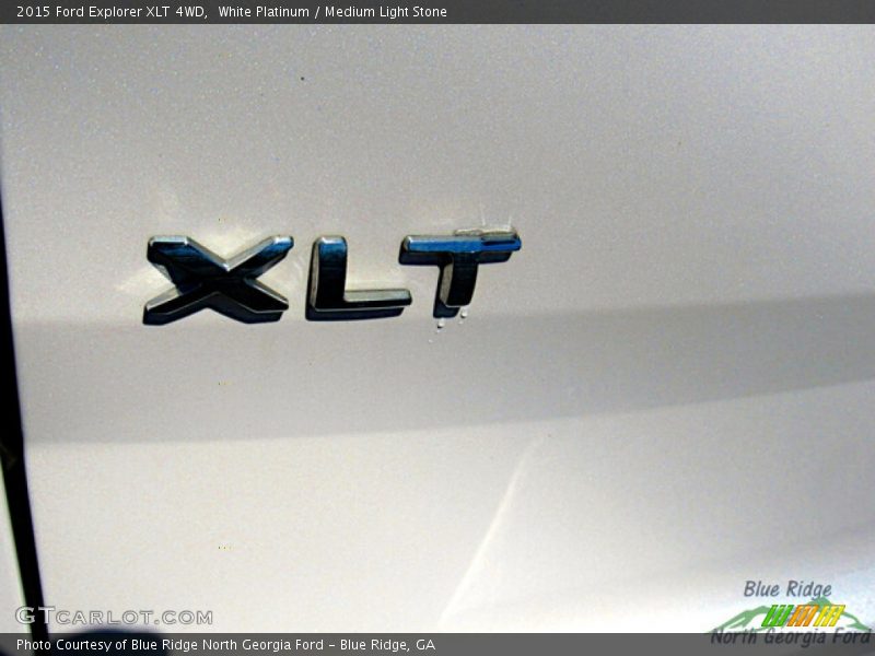 White Platinum / Medium Light Stone 2015 Ford Explorer XLT 4WD