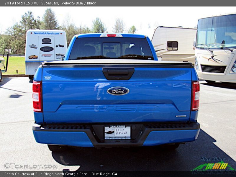 Velocity Blue / Black 2019 Ford F150 XLT SuperCab