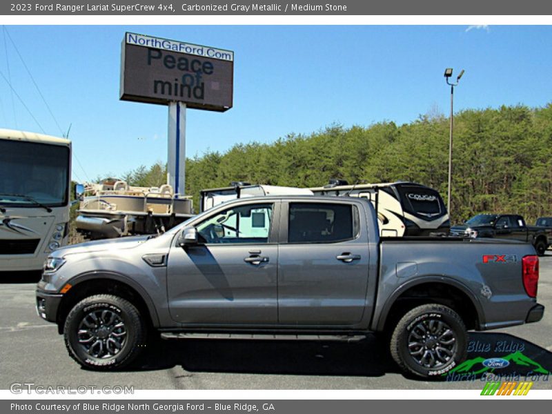 Carbonized Gray Metallic / Medium Stone 2023 Ford Ranger Lariat SuperCrew 4x4