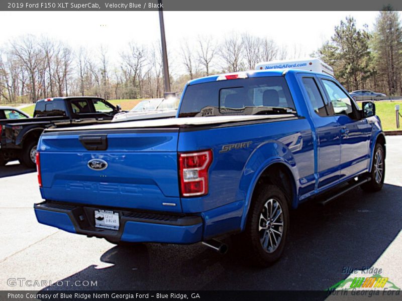 Velocity Blue / Black 2019 Ford F150 XLT SuperCab