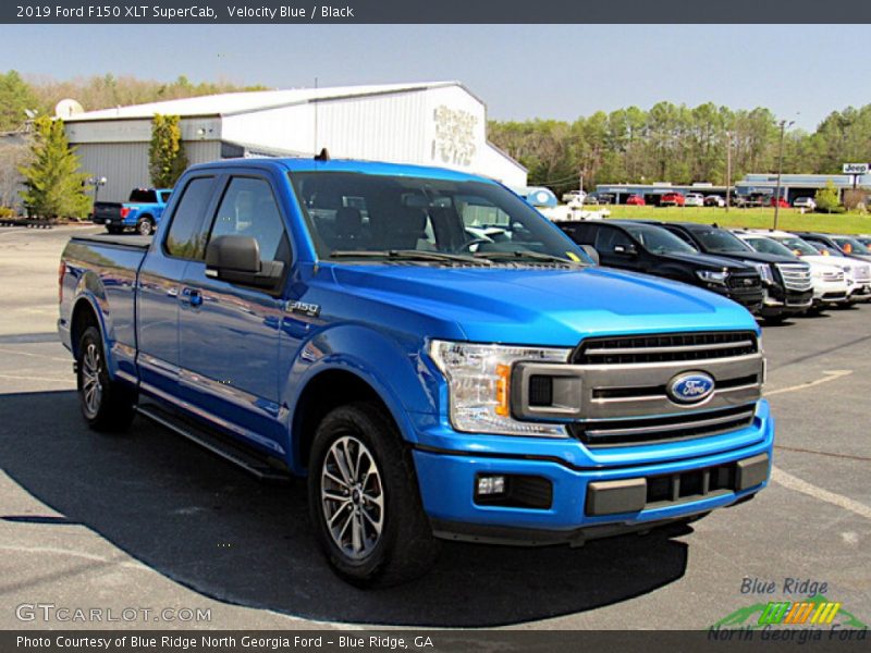 Velocity Blue / Black 2019 Ford F150 XLT SuperCab