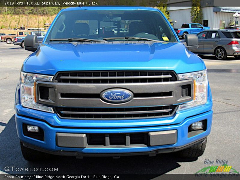 Velocity Blue / Black 2019 Ford F150 XLT SuperCab