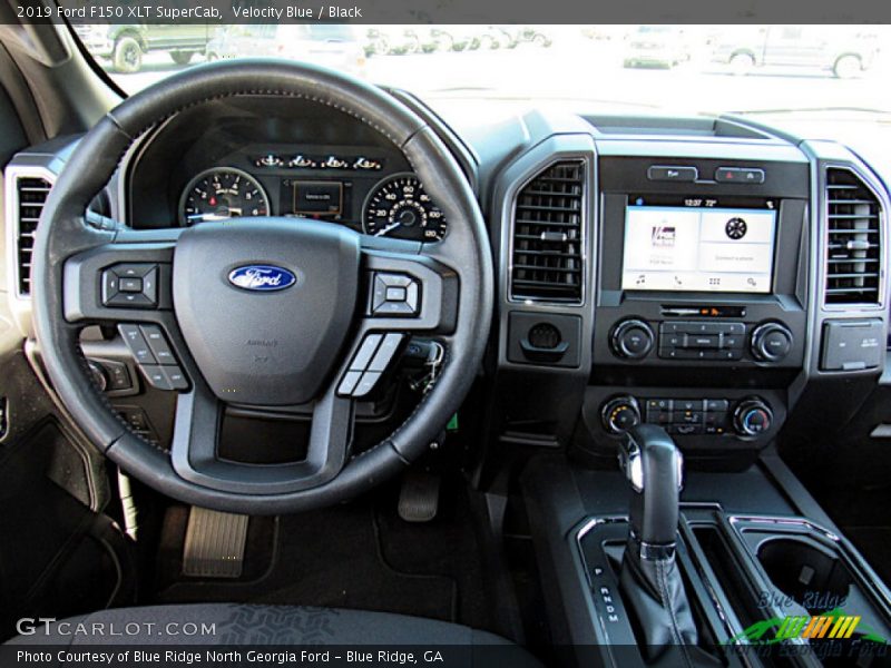 Velocity Blue / Black 2019 Ford F150 XLT SuperCab