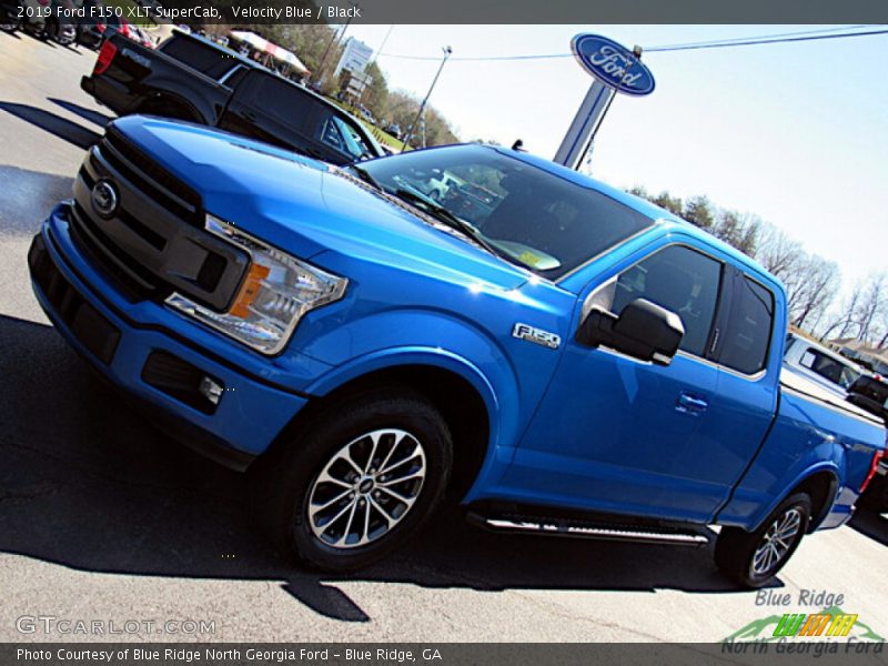 Velocity Blue / Black 2019 Ford F150 XLT SuperCab