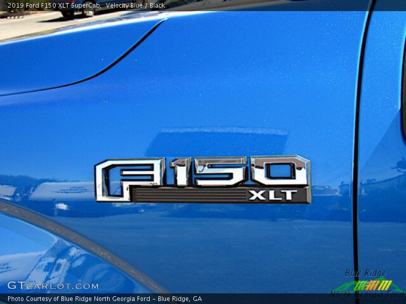 Velocity Blue / Black 2019 Ford F150 XLT SuperCab