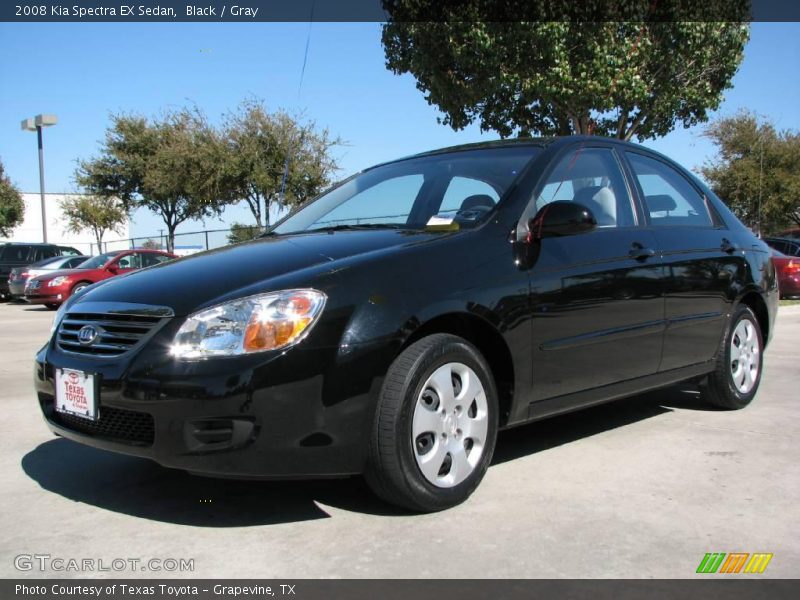 Black / Gray 2008 Kia Spectra EX Sedan