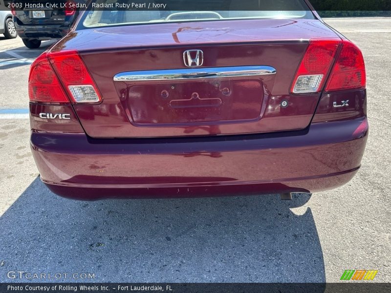 Radiant Ruby Pearl / Ivory 2003 Honda Civic LX Sedan