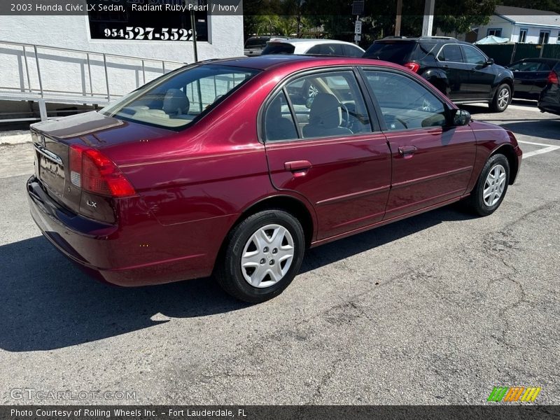 Radiant Ruby Pearl / Ivory 2003 Honda Civic LX Sedan