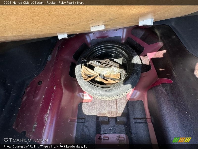 Radiant Ruby Pearl / Ivory 2003 Honda Civic LX Sedan