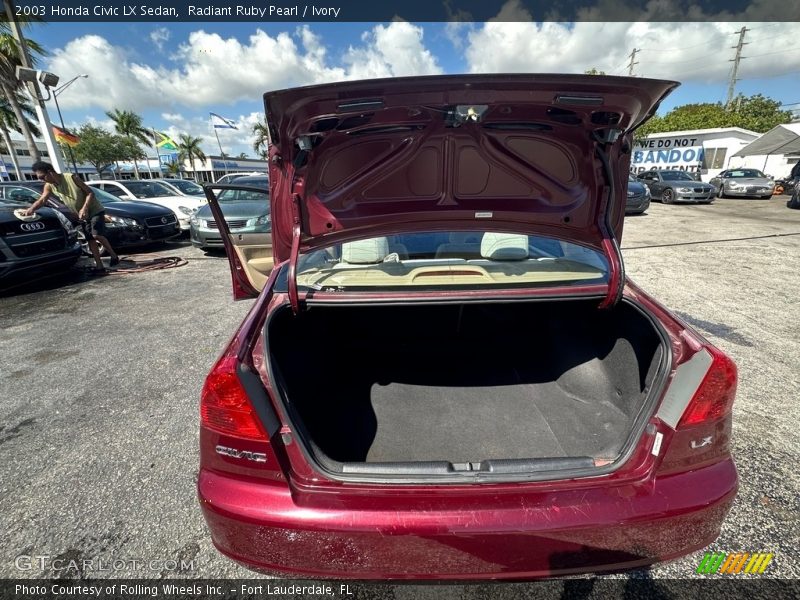 Radiant Ruby Pearl / Ivory 2003 Honda Civic LX Sedan