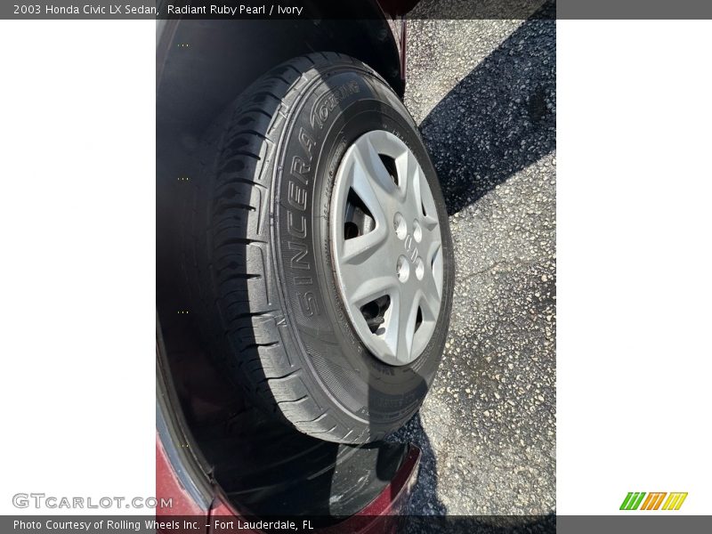 Radiant Ruby Pearl / Ivory 2003 Honda Civic LX Sedan