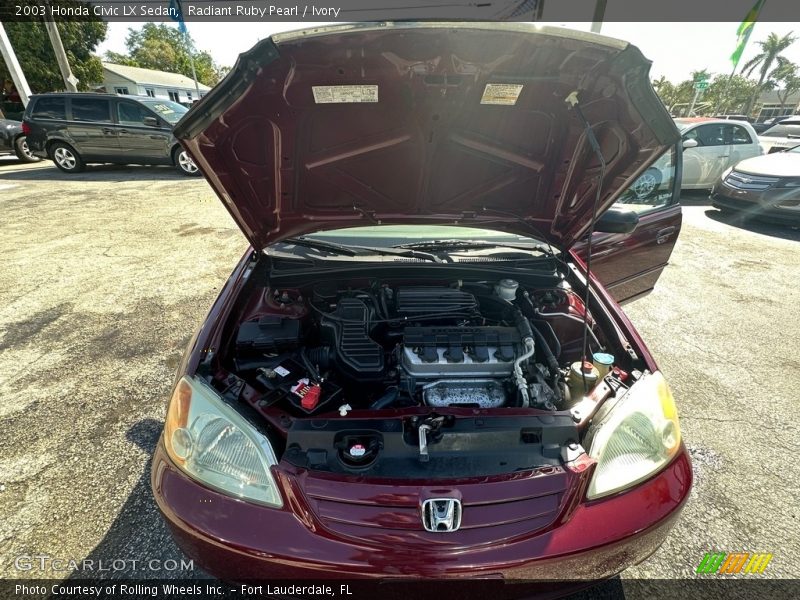 Radiant Ruby Pearl / Ivory 2003 Honda Civic LX Sedan