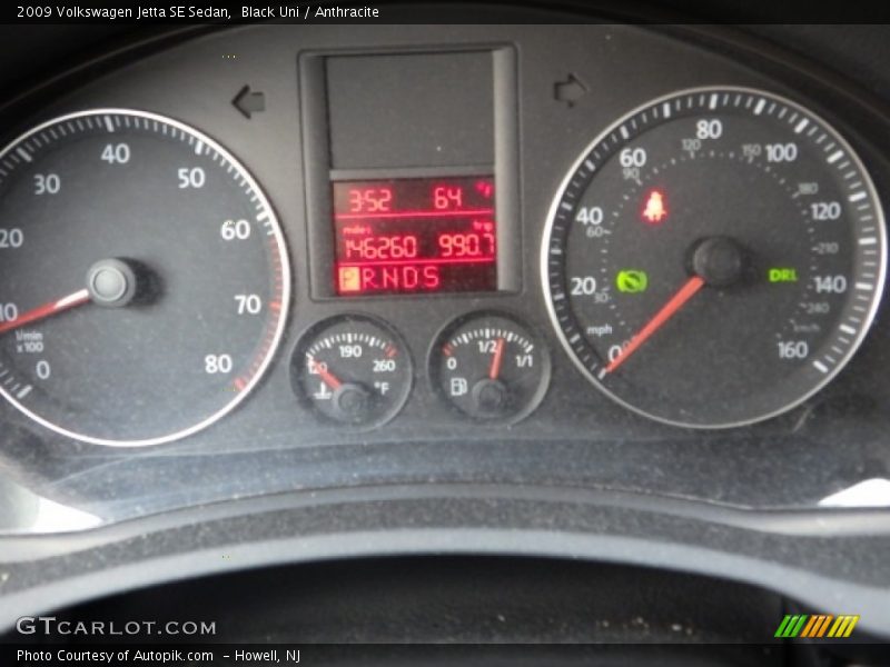 Black Uni / Anthracite 2009 Volkswagen Jetta SE Sedan