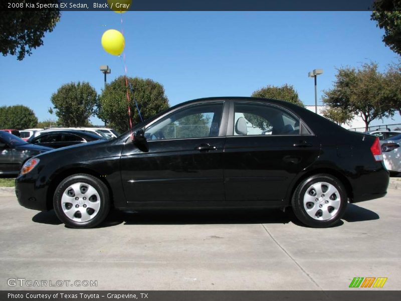 Black / Gray 2008 Kia Spectra EX Sedan