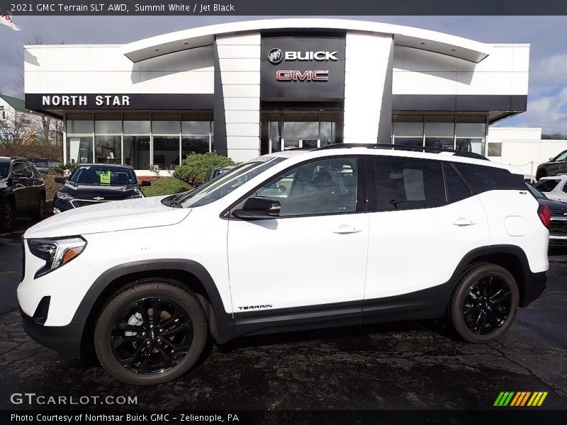 Summit White / Jet Black 2021 GMC Terrain SLT AWD