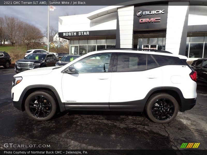Summit White / Jet Black 2021 GMC Terrain SLT AWD