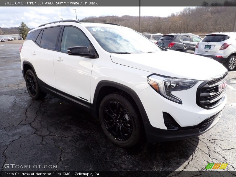 Summit White / Jet Black 2021 GMC Terrain SLT AWD