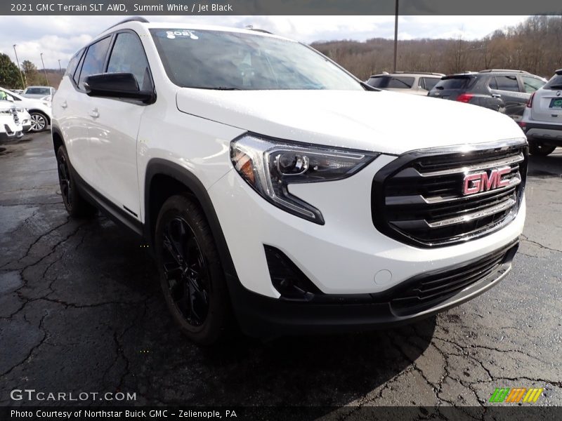 Summit White / Jet Black 2021 GMC Terrain SLT AWD