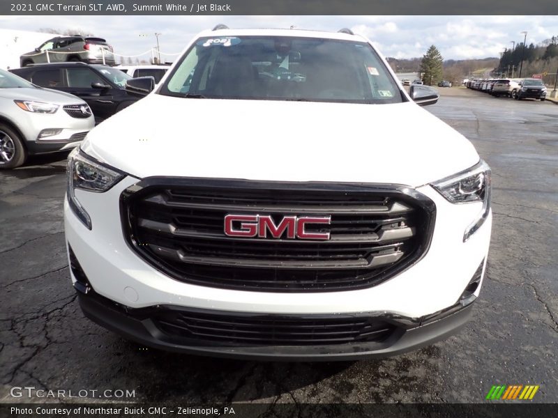 Summit White / Jet Black 2021 GMC Terrain SLT AWD