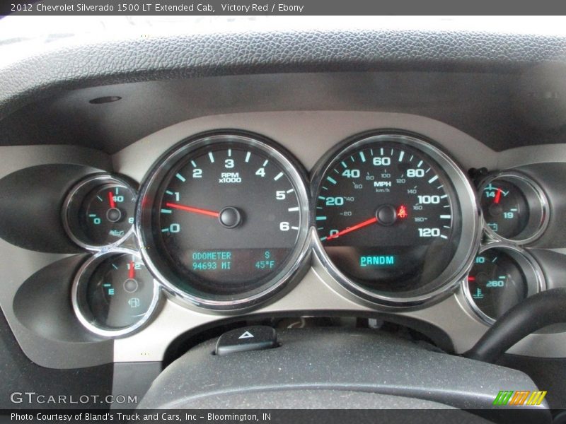 Victory Red / Ebony 2012 Chevrolet Silverado 1500 LT Extended Cab