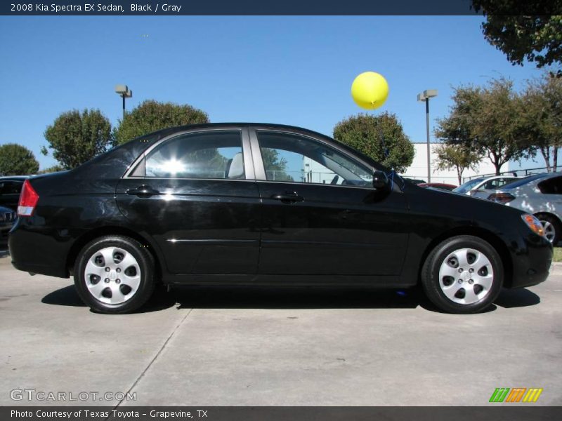 Black / Gray 2008 Kia Spectra EX Sedan
